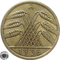 LaZooRo: Germany 5 Pfennig 1936 A XF - 5 Rentenpfennig & 5 Reichspfennig