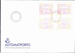 Schweden Sweden Suède - 1. ATM Satzausgabe (MiNr: 1) 1991 - FDC - Machine Labels [ATM]