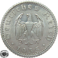 LaZooRo: Germany 50 Pfennig 1935 F XF - 50 Reichspfennig