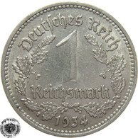 LaZooRo: Germany 1 Mark 1934 D XF - 1 Reichsmark