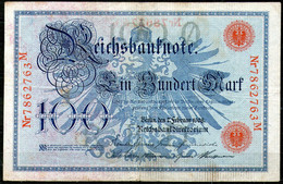 Deutsches Reich,1908,P.33a, 100 Mark,as Scan - 100 Mark