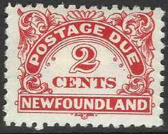 Newfoundland. 1939-49 Postage Due. P10 2c MH. SG D2 - Fin De Catalogue (Back Of Book)