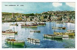 Ref 1404 - Postcard - Boats In The Harbour - St Ives Cornwall - St.Ives