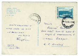 Ref 1404 - 1964 Postcard - Sofia Centre - 6s Rate To Pleven Bulgaria To Brasov Romania - Cartas & Documentos