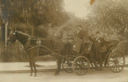 Granville * Carte Photo * Attelage Cheval Cocher * Photographe L. MOULIN - Granville