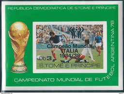 B1798 Sao Tome & Principe Sport Football Soccer World Cup 1934 Champion S/S Imperf MNH - 1934 – Italien