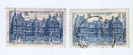 Palais Du Luxembourg - 10F Bleu - 1956 - YT 760 - Variété D'impression. - Used Stamps
