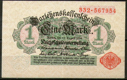 Deutsches Reich,1914,P.51, 12.08.1914, 1 Mark,(With Brown Pattern)as Scan - Otros & Sin Clasificación