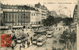 Paris * 6ème * Place De Rennes * Tramway Tram Diligence Omnibus - District 06