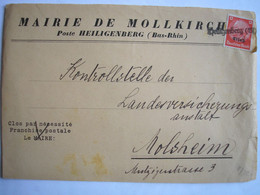 ALSACE  - Devant D'Enveloppe Avec Cachet Temporaire De Heiligenberg Sur TP D'Alsace - Other & Unclassified