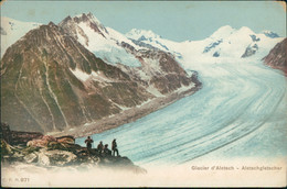 CH RIEDERALP / Glacier  Aletsch / CARTE COLORISEE - Riederalp