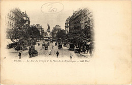 CPA Paris 3e - La Rue Du Temple Et La Place De La République (79323) - Arrondissement: 03