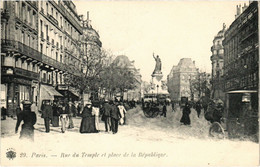 CPA Paris 3e - Rue Du Temple Et La Place De La République (79332) - Arrondissement: 03