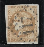 France N°43A - Variété 1er "10" Maigre - Oblitéré - B/TB - 1870 Emissione Di Bordeaux