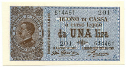 1 LIRA BUONO DI CASSA VITTORIO EMANUELE III PORENA LUGLIO 1921 FDS - Regno D'Italia – Autres