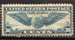 USA STATI UNITI 1939 AIR MAIL WINGED GLOBE GLOBO ALATO POSTA AEREA CENT 30c USED USATO OBLITERE' - 1a. 1918-1940 Gebraucht