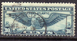 USA STATI UNITI 1939 AIR MAIL WINGED GLOBE GLOBO ALATO POSTA AEREA CENT 30c USED USATO OBLITERE' - 1a. 1918-1940 Usados