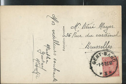 Carte Fantaisie; Obl. GENT - GAND - H 3 H - Du 01/01/1923 - Landpost (Ruralpost)