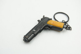 Vintage TOY GUN : COLT 1911 CAPTAIN JACK NOS - L=6.00cm - Keychain 1960s - Keywords : Cap - Gun -Revolver - Pistol - Tin - Decorative Weapons