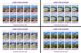 Djibouti 2020, Vulcans, 4sheetlets IMPERFORATED - Volcans