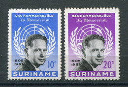 Suriname (1962)  Dag Hammarskjold Memorial Issue, 1905-1961 ** - Surinam