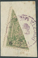 1915 POLONIA VARSAVIA EMISSIONI LOCALI FRAMMENTO 6 G SU 5 G - RD6-9 - Used Stamps