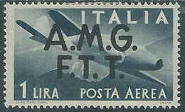 1947 TRIESTE A POSTA AEREA DEMOCRATICA 1 LIRA MH * - RD7 - Poste Aérienne