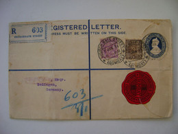 INDIA - ENTIRE POSTAL SHIPPED FROM BOMBAY TO SOLINGEN (GERMANY) 2 STAMPS WITH PERFIN IN 1936 IN THE STATE - Covers