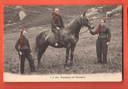 ZCA-05 Paysannes De Champéry Val D'Illiez, à Cheval. Foulards Rouges. Jullien 1251, Non Circulé - Champéry