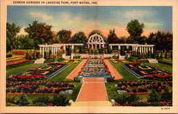 Indiana Fort Wayne Sunken Gardens In Lakeside Park Curteich - Fort Wayne