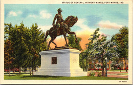 Indiana Fort Wayne General Anthony Wayne Statue Curteich - Fort Wayne