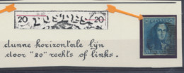 épaulette - N°2 Très Bien Margé Obl Partielle + Variété : Griffe Horizontale Sur Le "20" De Droite. Voir Scan. - 1849 Epaulettes