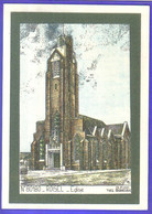 Carte Postale 80. Roisel  L'église  Par Yves Ducourtioux  Très Beau Plan - Roisel