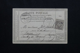 FRANCE- Carte Précurseur Commerciale De Cette Pour La Suisse En 1876, Affranchissement Sage 15ct - L 72127 - Cartes Précurseurs