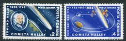 ROMANIA 1986 Halley's Comet MNH / ** .  Michel 4228-29 - Unused Stamps