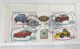 ITALIA 1986 - COSTRUZIONI AUTOMOBILISTICHE ITALIANE - BLOCCO - 1981-90: Usati