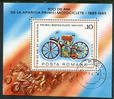 ROMANIA 1985 Vintage Motor Cycle Block Used   .  Michel Block 217 - Blocs-feuillets
