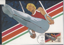 JO84/E14 - ETATS-UNIS Carte Maximum Jeox Olympiques 1984 Anneaux - Maximum Cards