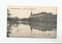 BRUXELLES IXELLES LES ETANGS ET L'EGLISE SAINTE CROIX 30     1906 - Elsene - Ixelles