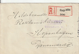 Hongrie Lettre Recommandée Pour Le Danemark 1912 - Hojas Completas