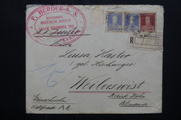 ARGENTINE - Enveloppe Commerciale En Recommandé De Buenos Aires Pour L 'Allemagne En 1933 - L 72154 - Brieven En Documenten