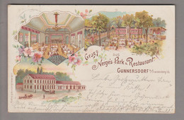 AK DE Sa Frankenberg 1899-09-25 Gunnersdorf Nerges Park U.Restaurant Litho Herm.Richter - Frankenberg
