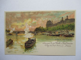 LUIGI  LOIR  -  PARIS  -  LA  SEINE  ,  LES  TUILERIES   -  SOUVENIR  DE  LA  BELLE  JARDINIERE            TTB - Loir