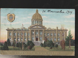 State Capitol.salem Oregon -viaggiata-si1909-fp-mt-7237-cartolina In Rilievo - Salem