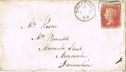 37871. Carta SHEFFIELD (England) 1965. Penny Red Gride 700 To Lancaster - Brieven En Documenten