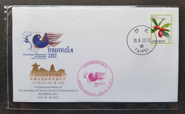 Taiwan World Stamp Championship Exhibition Indonesia 2012 Fruits (stamp FDC) - Brieven En Documenten