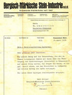 Gummersbach 1938 Deko Rechnung " Bergisch Märkische Steinindustrie Grauwacke Steinbrüche " - Landbouw