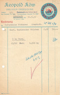 Arnstadt Thüringen DDR 1952 Deko Farbige Rechnung " Leopold Löw Karlsbader Oblatenerzeugung " - Food