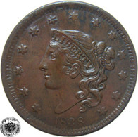 LaZooRo: United States 1 Cent 1838 XF / UNC - 1816-1839: Coronet Head (Tête Couronnée)