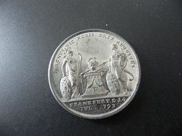 Medaille Frankfurt Krönung Von Kaiser Franz 1792 - Royal/Of Nobility